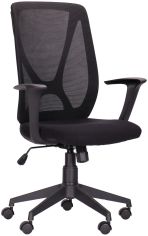 Акція на Кресло Amf Nickel Black сиденье Сидней-07/спинка Сетка SL-00 черная (297089) від Stylus