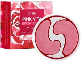 Акція на Petitfee Pink Vita Brightening Eye Mask Осветляющие патчи для глаз на основе эссенции розовой воды 60 шт. від Stylus