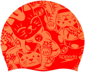 Акция на Шапочка для плавания Speedo Slogan Prt Cap Ju Red/Gold (8-083867321) (5053744445083) от Rozetka