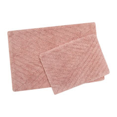 Акція на Набор ковриков в ванную комнату Gestro Irya gul kurusu розовый від Podushka