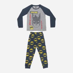 Акция на Пижама (футболка с длинными рукавами + штаны) Disney Batman 2200007700 128-134 см Серая (8445484019391) от Rozetka