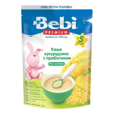 Акція на Каша безмолочная Bebi Premium Кукурузная с пребиотиком 200 г 1020137 ТМ: Bebi Premium від Antoshka