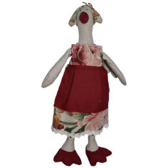 Акція на Интерьерная игрушка 36см Гусыня Глория в платье розы Прованс від Podushka