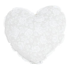 Акция на Подушка декоративная White Rose Сердце с кружевом от Podushka