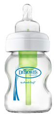 Акція на Бутылочка для кормления с широким горлышком Dr. Brown's стеклянная от 0 месяцев 150 мл 1 шт Прозрачная (WB5100-P4) (072239307861) від Rozetka UA