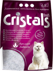 Акция на Наполнитель для кошачьего туалета Cristals Fresh с лавандой Силикагелевый впитывающий 2.1 кг (4.8 л) (6930009507023) от Rozetka