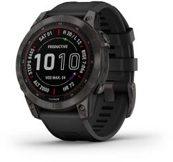 Акція на Garmin Fenix 7 Sapphire Solar Carbon Grey Dlc Titanium with Black Band (010-02540-21) від Stylus