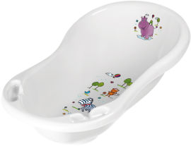 Акция на Детская ванночка Keeeper Hippo 100 см Белая (18437100012NN) (4052396059052) от Rozetka
