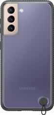 Акция на Накладка Samsung Clear Protective Cover для Samsung Galaxy S21 (EF-GG991CBEGRU) Black от Територія твоєї техніки