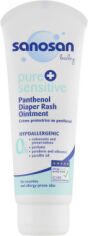 Акция на Sanosan Pure & Sensitive Panthenol Diaper Rash Ointment Детский гипоаллергенный крем от опрелостей 100 ml от Stylus