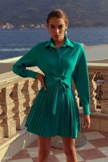Акция на Зелена сукня з широким поясом от Gepur