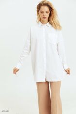 Акция на Подовжена біла сорочка от Gepur