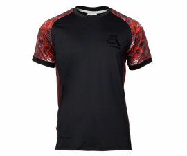 Акция на Футболка Azura T-Shirt A3 Black-Red Camo S от Flagman