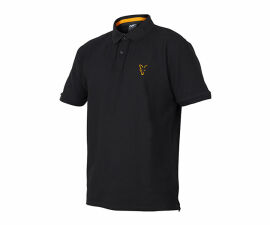 Акция на Футболка FOX Collection Black/Orange Polo Shirt L от Flagman