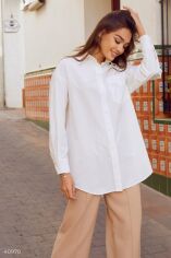 Акція на Біла сорочка з декоративною кишенею від Gepur
