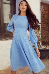 Акция на Елегантна сукня блакитного кольору от Gepur