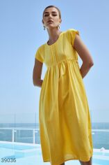 Акция на Жовта сукня з драпіруванням от Gepur