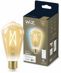 Акція на Умная лампа WiZ E27 7W (50W 640Lm) ST64 2000-5000K Wi-Fi (929003018701) від MOYO