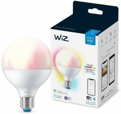 Акция на Умная лампа WiZ E27 11W (75W 1055Lm) G95 2200-6500 RGB Wi-Fi Wi-Fi (929002383902) от MOYO