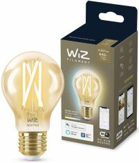 Акція на Умная лампа WiZ E27 7W (50W 640Lm) A60 2000-5000К филаментная Wi-Fi (929003017401) від MOYO