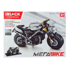 Акция на Конструктор IBLOCK Мега Bike Мотоцикл boxer twin із двома передніми фарами (PL-920-185) от Будинок іграшок
