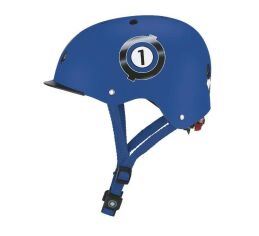Акция на Шлем защитный Globber Перегони синий с фонариком 48-53 см (507-100) от Будинок іграшок