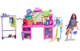 Акция на Ігровий набір Barbie Extra Візажний столик (GYJ70) от Будинок іграшок