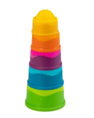 Акция на Пирамидка тактильная Fat Brain Toys Чашки (F293ML) от Будинок іграшок