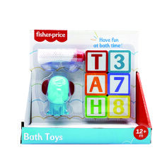 Акция на Игрушка для ванны Fisher-Price Слоненок с набором букв и цифр (GMBT004C) от Будинок іграшок