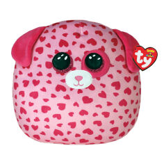 Акция на Подушка TY Squish-a-boos Рожевий пес Tickle 40 см (39208) от Будинок іграшок