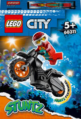 Акция на Конструктор LEGO City Stuntz Огненный каскадерский мотоцикл (60311) от Будинок іграшок