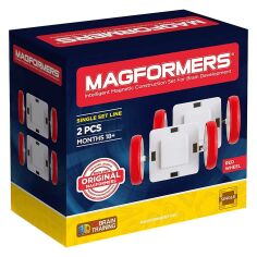 Акция на Магнитный конструктор Magformers Красные колёса (713024) от Будинок іграшок