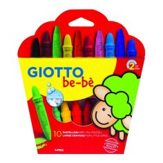 Акция на Восковые карандаши Fila Giotto Bebe 10 цветов с точилкой (466800) от Будинок іграшок