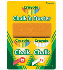 Акція на Набір крейди Crayola зі щіткою для стирання (256418.012) від Будинок іграшок