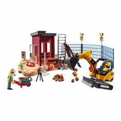 Акція на Конструктор Playmobil City action Міні-екскаватор із будівельною секцією (70443) від Будинок іграшок