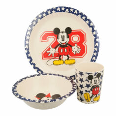 Акция на Набор посуды Stor Disney Микки Маус бамбуковый 3 предмета Stor-01325) от Будинок іграшок