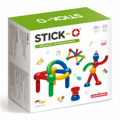Акция на Магнитный конструктор Stick-O Базовый набор 20 элементов (901002) от Будинок іграшок