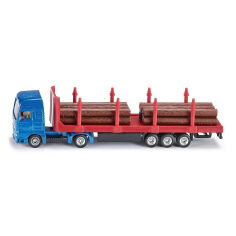 Акція на Автомодель Вантажівка перевізник з платформою з колодами Siku (1659) від Будинок іграшок