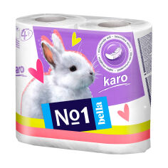 Акція на Туалетний папір Bella Karo білий, 2-шаровий, 4 рулони від Eva