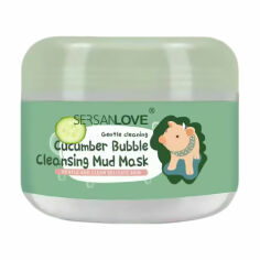 Акція на Очищувальна бульбашкова киснева маска для обличчя Sersanlove Piglet Cucumber Bubble Cleansing Mud Mask з екстрактом огірка, 100 г від Eva