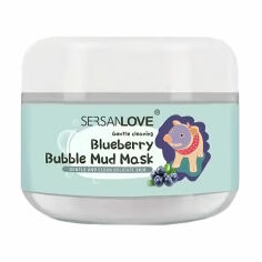 Акція на Очищувальна бульбашкова киснева маска для обличчя Sersanlove Piglet Blueberry Bubble Cleansing Mud Mask з екстрактом чорниці, 100 г від Eva