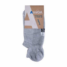 Акция на Шкарпетки жіночі AmiGA Training укорочені, сітка, сірий меланж, розмір 23-25 от Eva