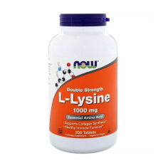 Акція на Дієтична добавка амінокислота в таблетках NOW Foods L-Lysine Лізин 1000 мг, 250 шт від Eva