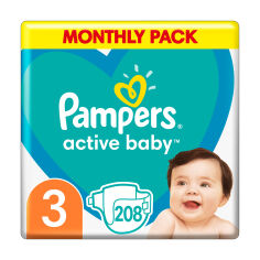 Акція на Підгузки PAMPERS Active Baby розмір 3 (6-10 кг), 208 шт від Eva