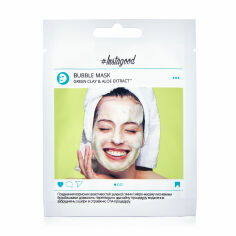 Акція на Киснева маска для обличчя Instagood Bubble Mask Green Clay & Aloe Extract, 12 г від Eva