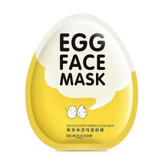 Акція на Тканинна маска для обличчя Bioaqua Egg Face Mask з екстрактом яєчного жовтка, 30 г від Eva