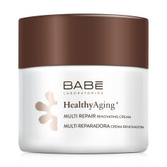Акція на Мультивідновлювальний нічний крем для обличчя BABE Laboratorios Healthy Aging+ Multi Repair Renovating Cream, 50 мл від Eva