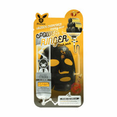 Акція на Тканинна маска для обличчя Elizavecca Milky Piggy Cyborg Black Charcoal Honey Deep Power Ringer Mask Pack, 23 мл від Eva
