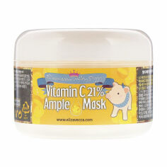 Акція на Розігрівальна маска для обличчя Elizavecca Milky Piggy Vitamin C 21% Ample Mask з вітаміном С, 100 г від Eva