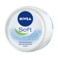 Акція на Інтенсивний зволожувальний крем NIVEA Soft для обличчя, рук та тіла, з олією жожоба та вітаміном Е, 200 мл від Eva